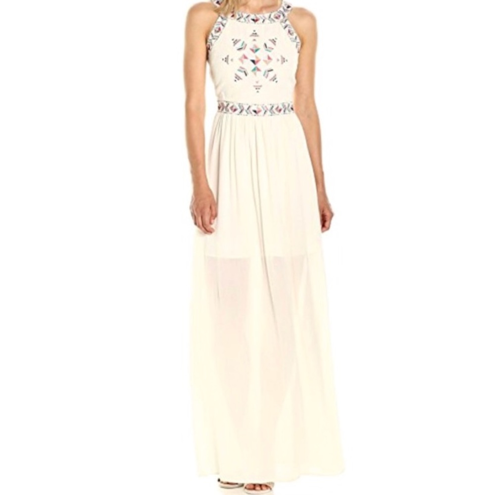 cupcakes & cashmere maxi dress - embroidered